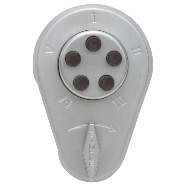 Combination Deadbolt, 1-3/8-in to 1-1/2-in Thick Doors, Satin Chrome
